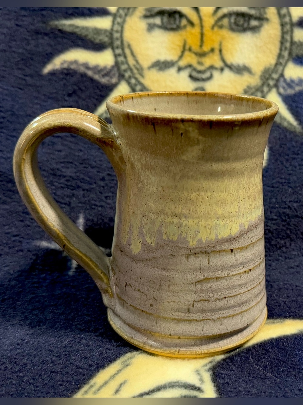 Hand Thrown Studio Art Pottery Mug Unique Drip Glaze One of a Kind